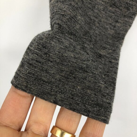 Chaser Grey Heathered Long Sleeve Criss Cross Body Suit size S - Picture 12 of 16
